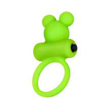 Виброкольцо на пенис A-Toys by TOYFA Chio, силикон, зеленое, 8,1 см, Ø 3,1 см