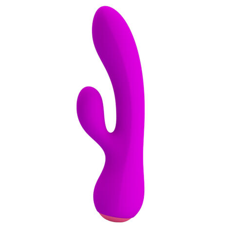 Вибромассажер с клиторальным стимулятором PrettyLove Zachary, фиолетовый