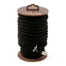Хлопковая веревка для шибари на катушке, черная, 20 м