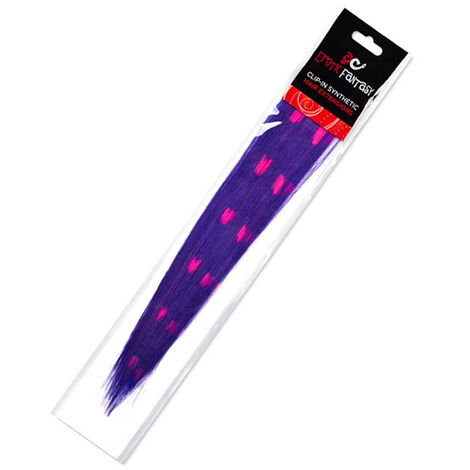 Цветные Clip-In локоны, фиолетовые с розовыми сердечками