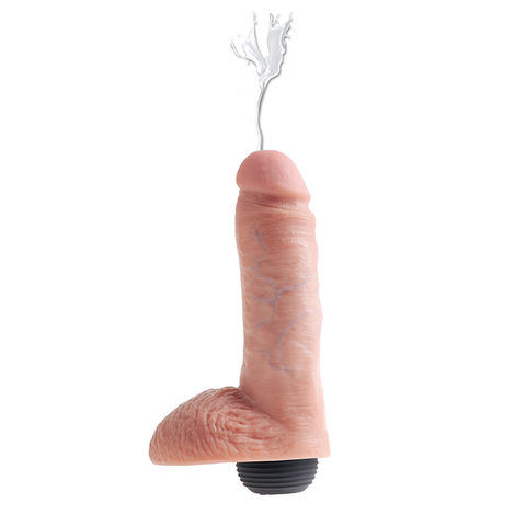 Фаллоимитатор 8" Squirting Cock with Balls с эффектом семяизвержения