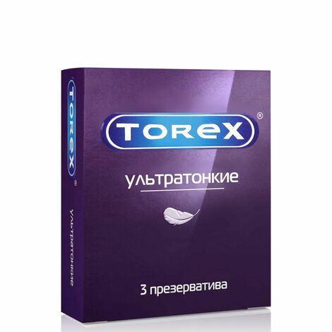 Презервативы ультратонкие гладкие Torex - 3 шт.