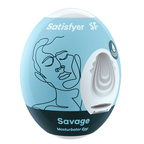 Инновационный влажный мастурбатор-яйцо Satisfyer Egg Single Savage, белый