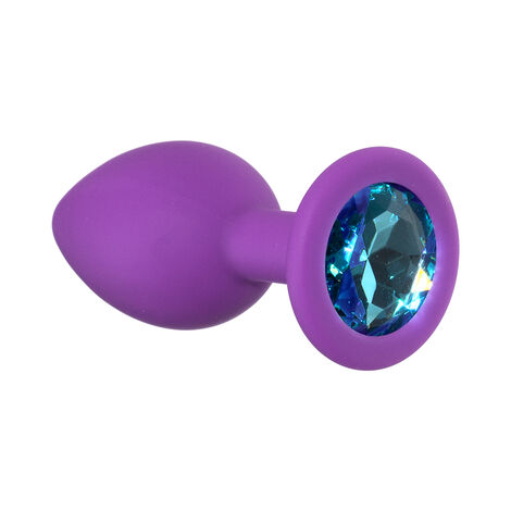 Анальная пробка Emotions Cutie Small Purple light blue crystal