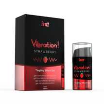 Жидкий интимный гель с эффектом вибрации Intt Strawberry - 15 мл.