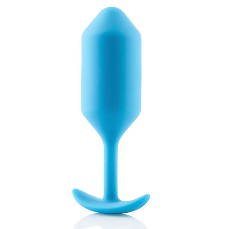 Профессиональная пробка для ношения B-vibe Snug Plug 3, голубая