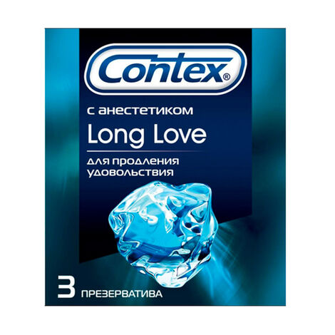 Презервативы с анестетиком, продлевающие удовольствие Contex № 3 Long Love - 3 шт.