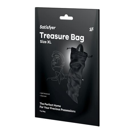 Мешочек для хранения вибромассажера Treasure Bag XL, чёрный