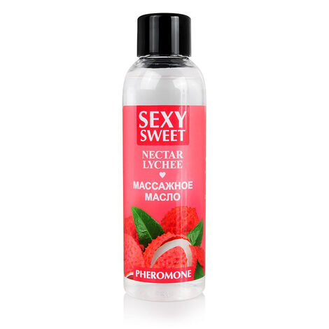 Массажное масло Sexy Sweet Nectar Lychee с феромонами и ароматом личи 75 мл