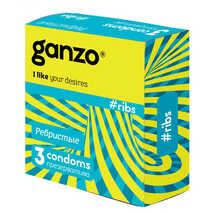 Презервативы Ganzo Ribs №3, ребристые