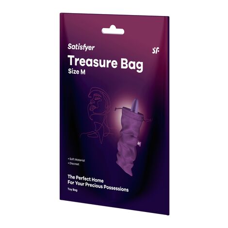 Мешочек для хранения вибромассажера Treasure Bag M, фиолетовый