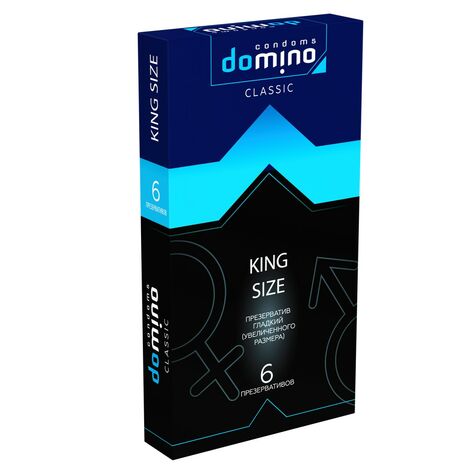 Презервативы гладкие Domino Classic King Size - 6 шт.