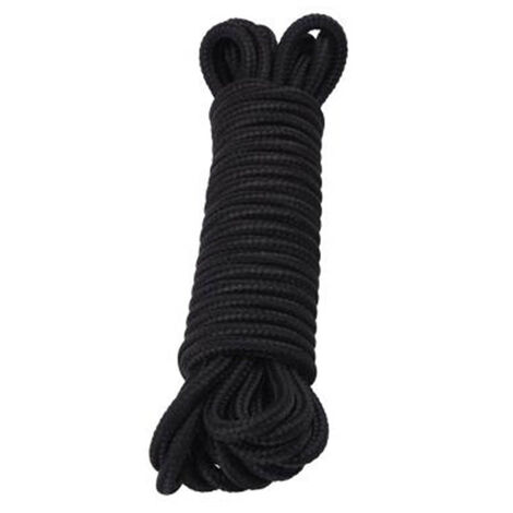 Веревка для любовных игр хлопковая Mini Silk Rope, черная