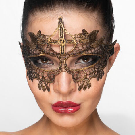 Карнавальная маска Шеретан Джага-Джага, золотистая
