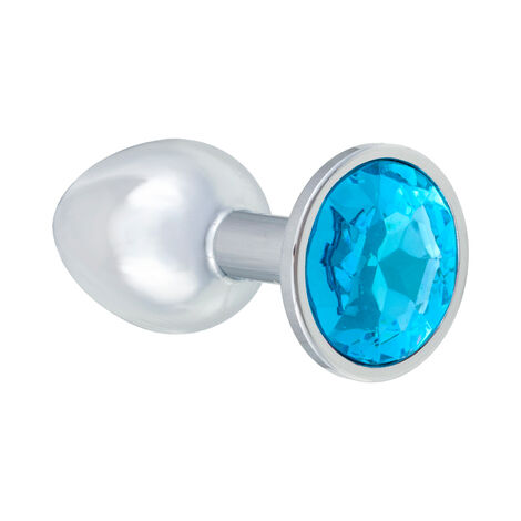Анальная пробка Diamond Light blue Sparkle Small