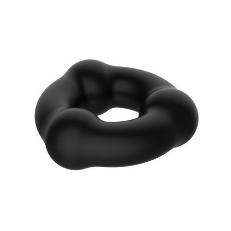 Эрекционное кольцо со стимулирующими шариками, черное
