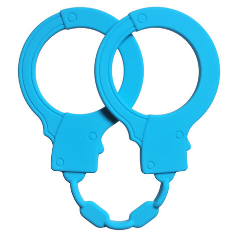 Силиконовые наручники Stretchy Cuffs Turquoise, голубые