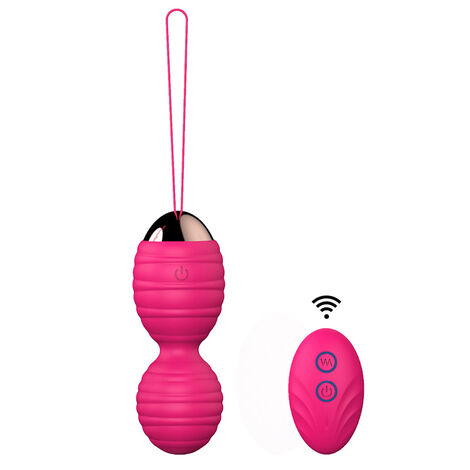 Вагинальные шарики Melo с вибрацией и пультом д/у, розовые