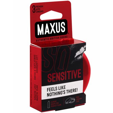 Презервативы MAXUS AIR Sensitive, ультратонкие, 3 шт.
