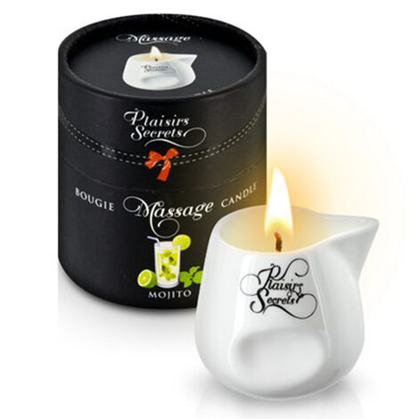 Свеча с массажным маслом аромат Мохито Massage Candle Mojito, 80 мл.