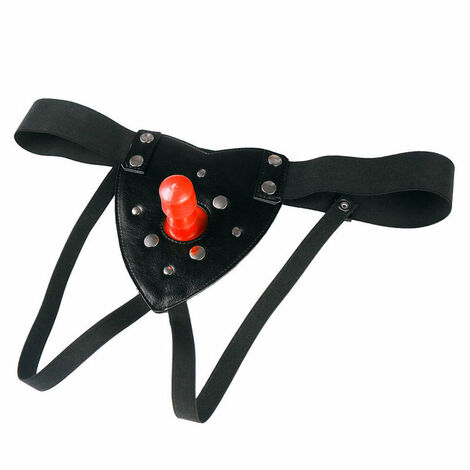 Женские трусики-страпон для крепления насадок Vac-U-Lock, черные