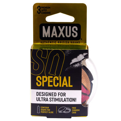 Презервативы точечно-ребристые Maxus Special №3 - 3 шт.