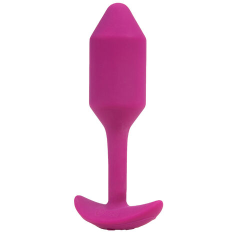 Пробка для ношения с вибрацией B-Vibe Vibrating Snug Plug 2, темно-розовая
