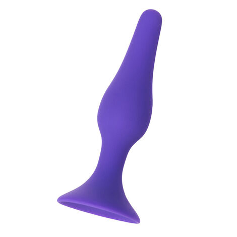 Анальная втулка с вытянутым кончиком на присоске Штучки-дрючки, фиолетовая - S