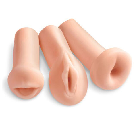 Набор мастурбаторов вагина, анус и ротик Pipedream Extreme Toyz All 3 Holes, телесные