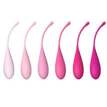 Тренировочный набор из 6 вагинальных шариков FemmeFit Pelvic Muscle, розовый