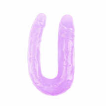 Фаллоимитатор двойной Hi-Rubber, фиолетовый