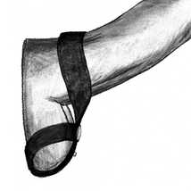 Утяжка для пениса и мошонки с регулируемым диаметром Джага-Джага, черная