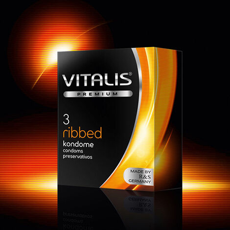 Презервативы VITALIS Premium №3 Ribbed, ребристые