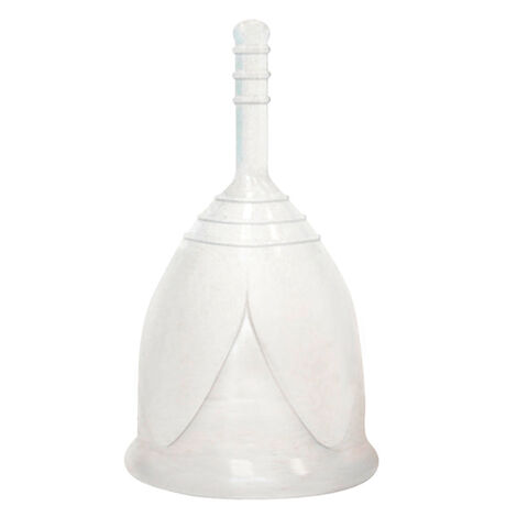 Менструальная чаша Хорс Тюльпан, белая прозрачная - L