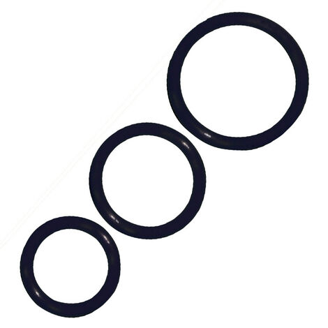 Набор из 3 эрекционных колец Silicone Cock Ring Set, черный
