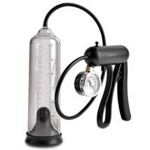 Вакуумная мужская помпа с датчиком давления Pump Worx Pro-Gauge Power Pump, прозрачная