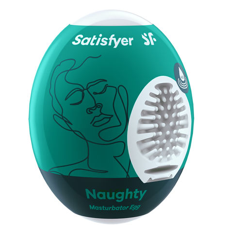 Инновационный влажный мастурбатор-яйцо Satisfyer Egg Single Naughty, белый