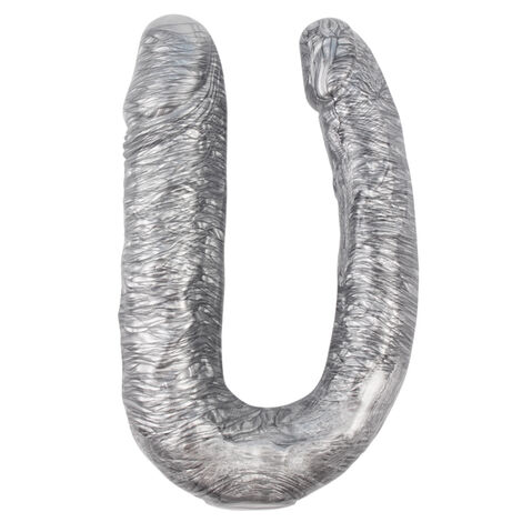 Фаллоимитатор анально-вагинальный Dixie Normous Silver, серебристый