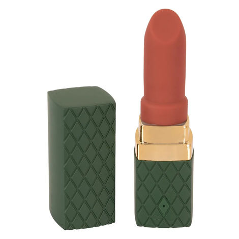Минивибратор в форме губной помады Emerald Love Luxurious Lipstick, красно-зеленый
