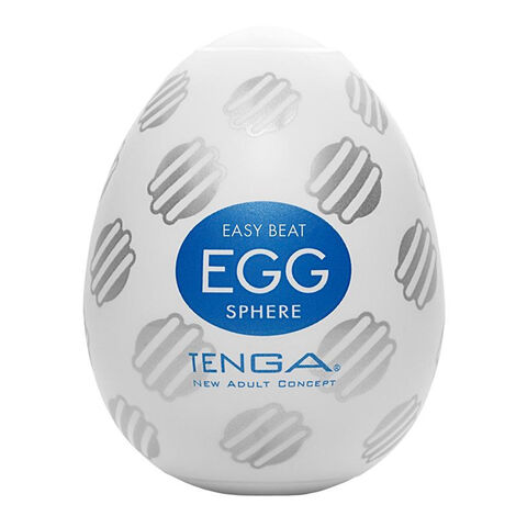 Мастурбатор в форме яйца Tenga Easy Beat Egg Sphere, белый