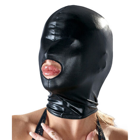 Маска-шлем на голову с отверстием для рта Mask by Bad Kitty, черная