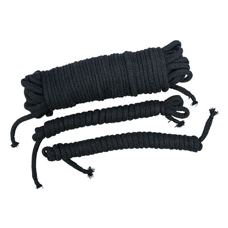 Набор верёвок для связывания на тело и руки Bondageseile, черные