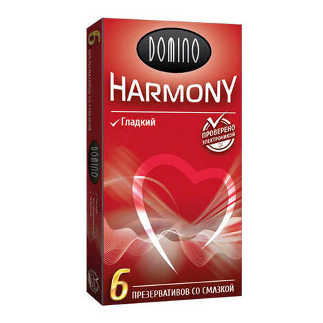 Презервативы с гладкой поверхностью Domino Harmony - 6 шт.