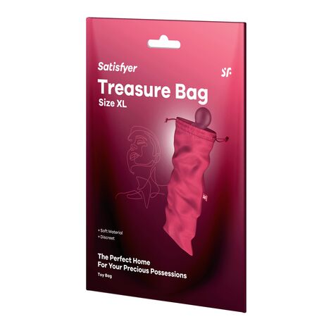 Мешочек для хранения вибромассажера Treasure Bag XL, розовый
