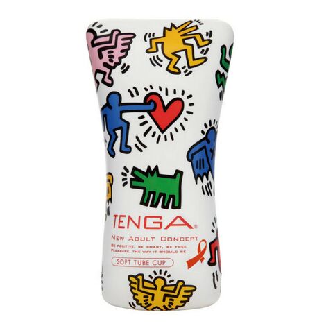 Мастурбатор Tenga & Keith Haring Soft Case Cup, разноцветный