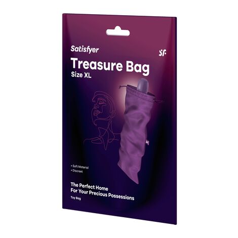 Мешочек для хранения вибромассажера Treasure Bag XL, фиолетовый