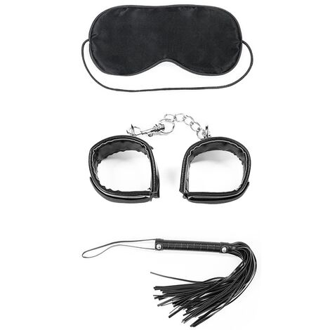 Набор Deluxe Bondage Kit для игр (маска, наручники, плётка)