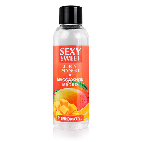 Массажное масло Sexy Sweet Juicy Mango с феромонами и ароматом манго 75 мл