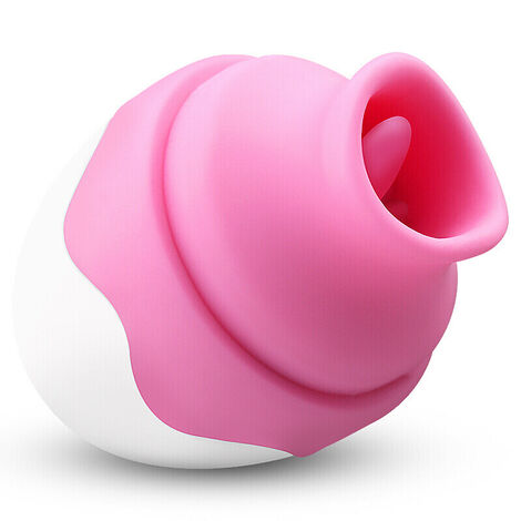 Сексмассажер клиторальный в форме яйца Dibe, бело-розовый
