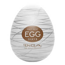 Мастурбатор в форме яйца Tenga Easy Beat Egg Silky II, белый